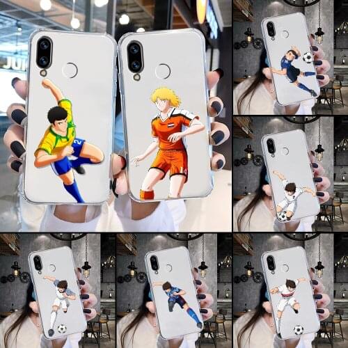 Anime Captain Tsubasa Phone Case For Huawei Honor 6 7 8 9 10 10i 20 A C X Lite Pro Play transparent soft cell cover 3D bumper
