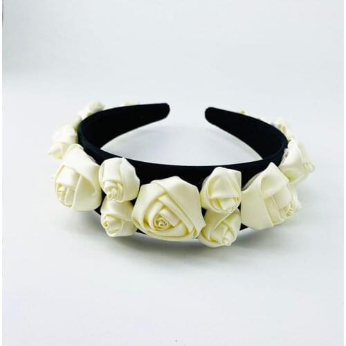 2021 Spring Bohemian Flower Crowns Beach Hawaiian Flower Garlands Headband Artificial Rose Wedding Wreaths New Flower Hairhoop