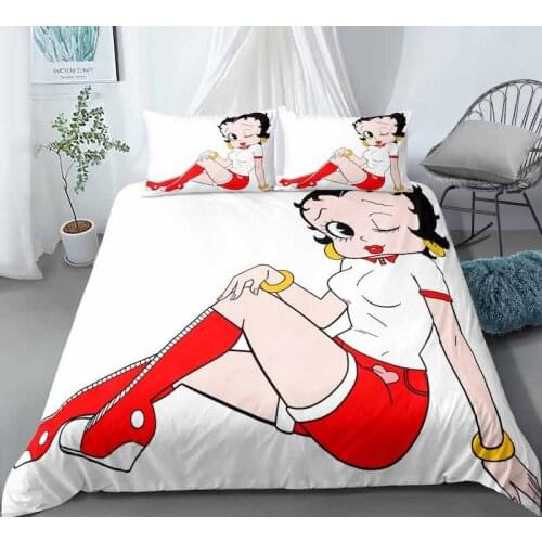 Beetboop Pattern 3D Printing Home Bedding Worsted Quilt Cover Bedding Winter Full King Size Single Queen Bed Cover