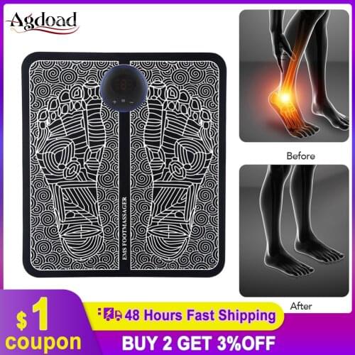 EMS Foot Massage Mat Physiotherapy Electrical Muscle Stimulation Muscle Contraction Relax Body Blood Circulation Relieve Pain