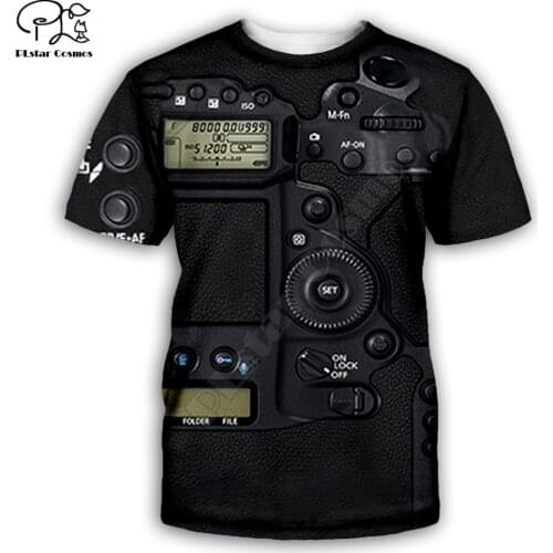 Camera lens eos 3D full printing fashion t shirt Unisex hip hop style tshirt streetwear women for men casual summer tops