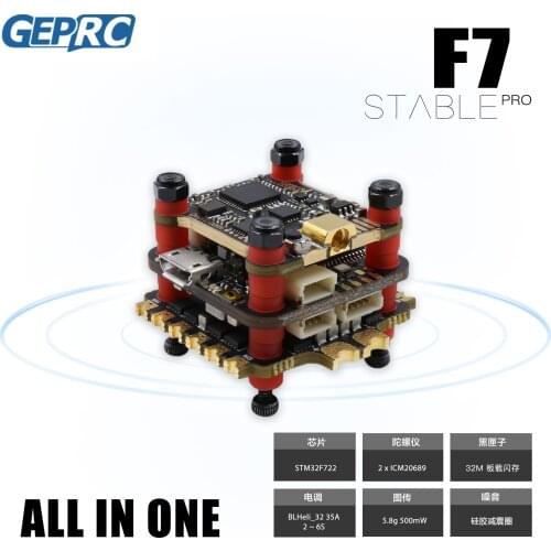 Geprc Stable Pro F7 Dual Bl 35A Flytower Stable V2 F4 Flight Controller + 35A/30A ESC+5.8g 500mw VTX for FPV Racing Drone
