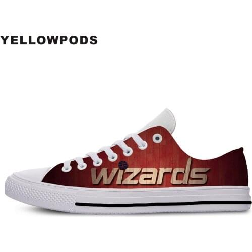 Flats Classic Canvas Shoes Wizard Washington Basketball Fans Women Woman White Flats 3D Print Casual Fashion Shoes