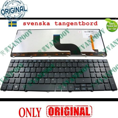 New Notebook Laptop keyboard for Acer Aspire 5810 5810T 5410T 5536 5536G 5738 5740 8935 8940 Backlit Black Swedish SD Version