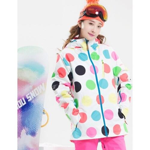 GSOU SNOW Winter outdoor womens Ski Jacket Snowboard coat Female Waterproof windproof Skiing Snowboarding Suits Snow Coat