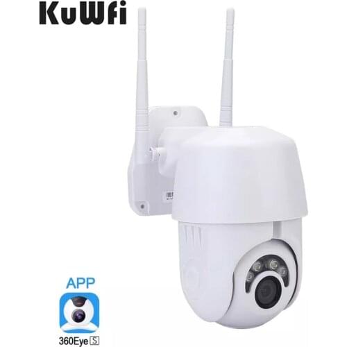 KuWFi 1080P Outdoor Wifi Camera WiFi IP Camera 2MP Wireless PTZ Speed Dome CCTV IR Camera Outdoor Security Surveillance