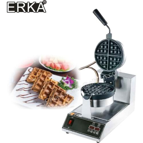 ERKA Non-Stick Waffles Maker Machine Mold Bubble Egg Cake Oven Breakfast Machine Cake Maker commercial LED Electric Digital