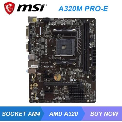 MSI A320M PRO-E ryzen am4 motherboard ddr4 AMD A320 Micro-ATX Original Used Motherboards
