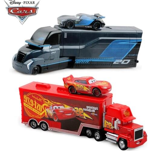 Disney Pixar Cars 2 3 Toys Lightning McQueen Jackson Storm Mack Uncle Truck 1:55 Diecast Model Car For Children Christmas Gifts