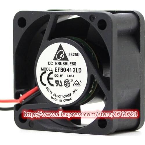 Brand new 4cm exchanger fan EFB0412LD 12V 0.08A 40*40*20mm low noise fan 2wires