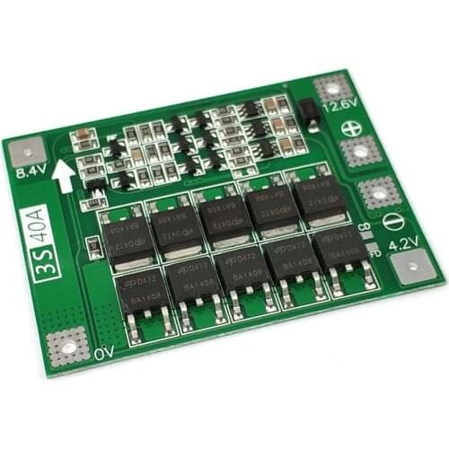 3S 40A Li-ion Lithium Battery Charger Protection Board PCB BMS For Drill Motor 11.1V 12.6V Lipo Cell Module(Enhanced Version)