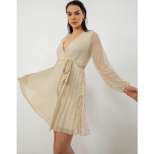 Pleated Chiffon Dress Women 'S Dress Top Blouse Dress Women Mini Dress Skirt Dress Elegant Sexy Party Beach Holiday Cut Out