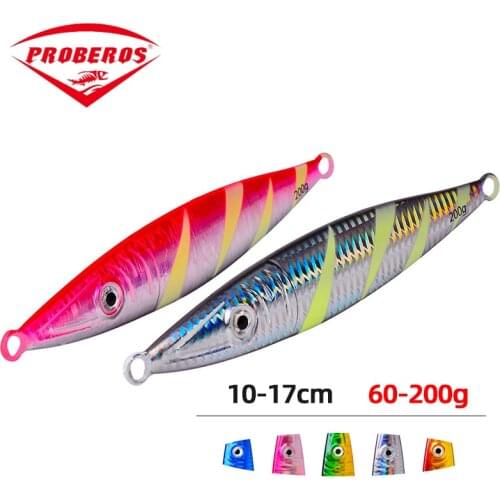 Metal Jig Fishing Lures Bass Fishing Fluoresce Bait Weights 20-200g Fish Saltwater Lures Long Shot Isca Artificial Jigging Lure