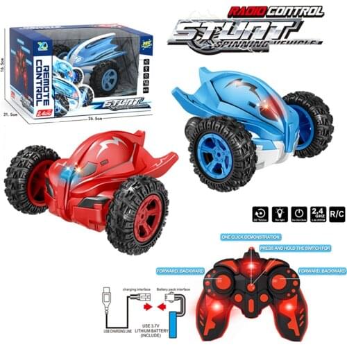 2.4ghz Rc Car Stunt Car 360° Rolling Drift Off-road Dump Truck Childrens Toy Remote Control Car Birthday Gift