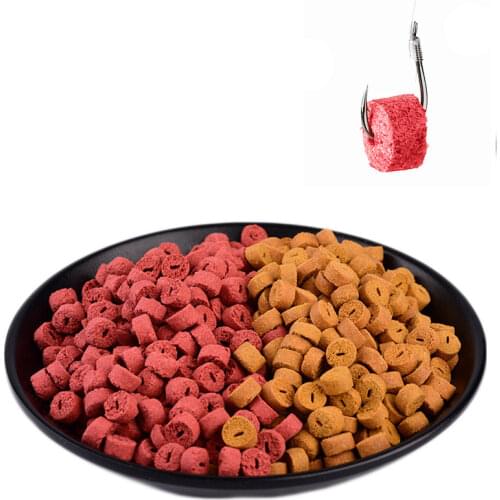 Rompin 100pcs hollow Red carp fishing bait Fishing Baits lure formula insect particle rods suit particle smell Grass Carp Baits
