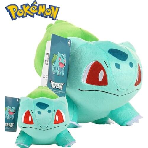 Pokemon Cute Bulbasaur Plush Doll Cartoon Anime Pokémon Jigglypuff Squirtle Snorlax Kawaii Short Stuffed Doll Model Kid Toy Gift