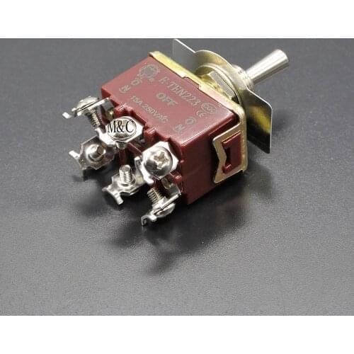 2pcs Heavy Duty 6 Pin Momentary Toggle Switch DPDT (ON)-OFF-(ON) Centre Off