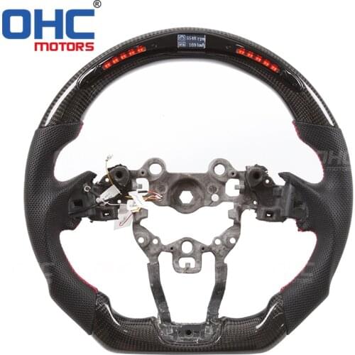 Real Carbon Fiber LED Steering Wheel compatible for Mazda 3 Mazda 6 CX-4 CX-5 RX-7 BT-50