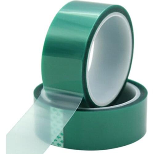 Spot Manufacturers Pet Powder Masking Green Spray Paint Silicone Tape Tin Plated Electroplating Green Glue High Temperature Tape