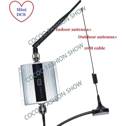 ZQTMAX GSM Mobile Signal Booster DCS Repeater 1800Mhz FDD LTE Cellular Signal Amplifier with 10M Suction cup antenna