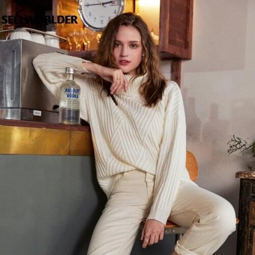 Turtleneck Knitted Sweater Female 2020 Casual Batwing Long Sleeve Pullover Jumper Women Streetwear Ladies White Sweater