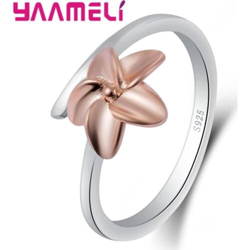 Vintage Fine Gift For Girl 925 Sterling Silver Accessories Pretty Party Wear Jewelry Romantic Sweet Style Women Ring