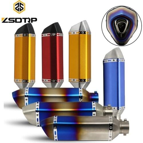 ZSDTRP Motorcycle Exhaust Escape with DB Killer Universal Modified Muffler For Ninjia 300 TMAX 530 PCX150 ATV KTM 390 CB400