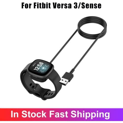 1m Charging Dock For Fitbit Versa 3/Fitbit Sense Smart Watch Charger Dock Adapter USB Charging Data Cable For Fitbit Versa 3