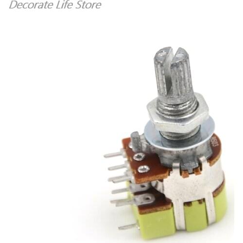 1pcs B50K 50K Ohm Dual Linear Taper Volume Control Potentiometer Switch