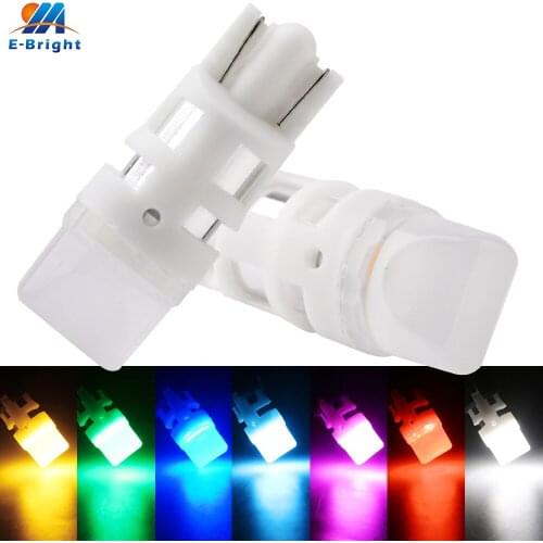 10pcs w5w T10 2835 3 SMD OSRKF 12V LED Bulb Nylon PA FloodLight White Bulb Side Maker Cars Door Clearance light Red Amber Green