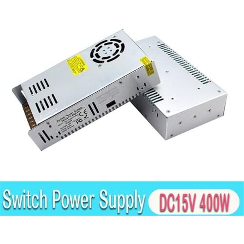 15 Volt Power Supply DC15V 400W LED Driver Adapter Switching Powers Source Transformer 220V 110V AC-DC SMPS for Strip Light CCTV