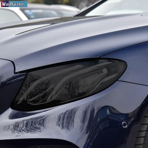 2 Pcs Car Headlight Protective Film Headlamp Transparent Black TPU Sticker For Mercedes Benz E Class W213 2017-2020 Accessories