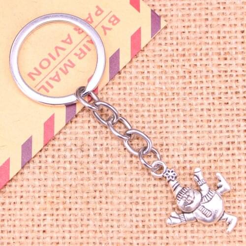 20pcs New Fashion Keychain 29*20 mm snowman Pendants DIY Men Jewelry Car Key Chain Ring Holder Souvenir For Gift