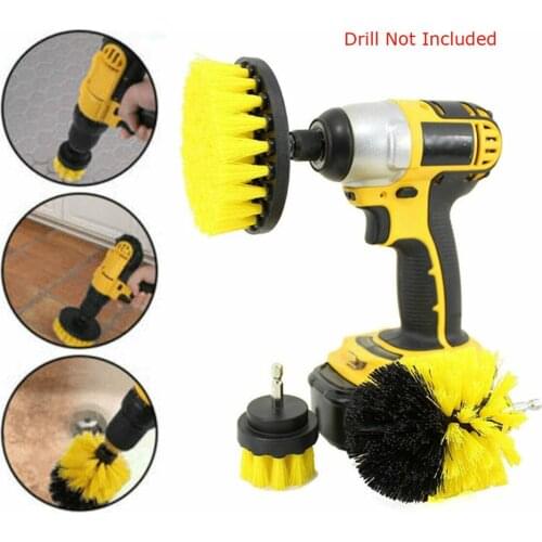 Free shipping 3x Drill Brush Set Tile Grout Power Scrubber Cleaner Spin Tub Shower Wall 3pcs