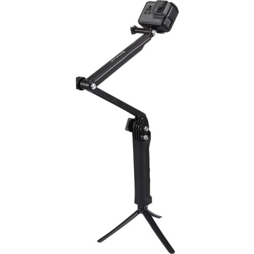 3 Way Grip Waterproof Monopod Selfie Stick For Gopro Hero 5 6 4 Black Session SJ4000 for Xiaomi Yi 4K Sports Camera Tripod Stand