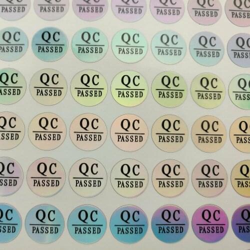 3000pcs laser Round QC PASSED Stickers Paper Quality Control Adhesive Labels 10 x 10 mm