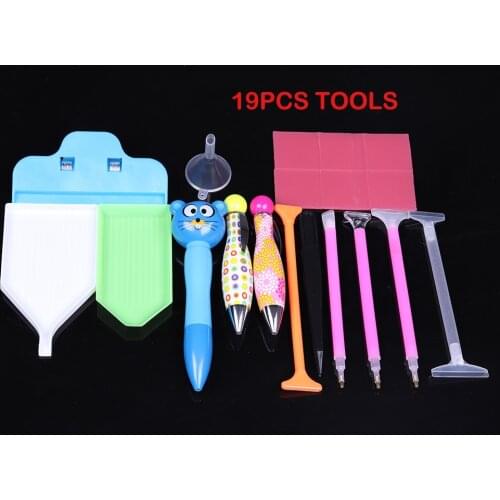 5D Diamond Painting Tools and Accessories Kits Roller pen Clay Tray stylo Diamond Embroidery Tray Box sets