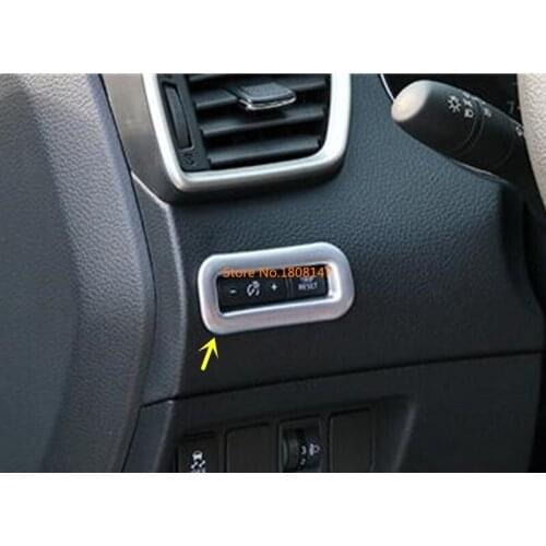 Car detector stick style ABS matte front head fog light switch trim frame lamp panel 1pcs For Nissan Qashqai j11 2016 2017 2018