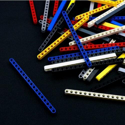 Blocks Technic Parts Studless Beam 1x17 Thick Arm Lever Motorcycles truck Toy Compatible Technic Car accessories Building Bricks