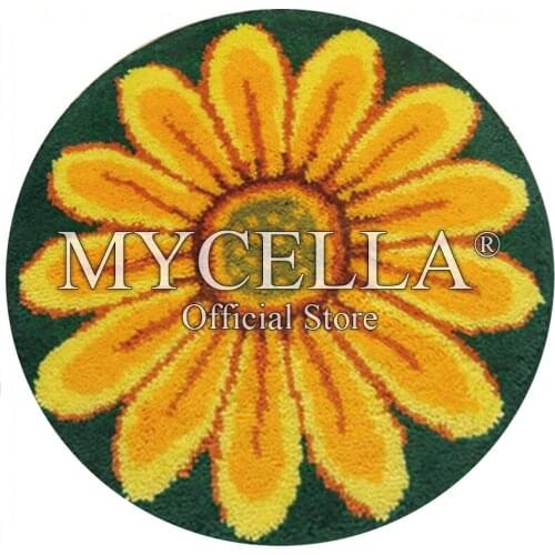 Chrysanthemum Cushion Latch Hook Kit Pillowcase Mat DIY Craft Round carpet Cross Stitch Needlework Crocheting Cushion Embroidery