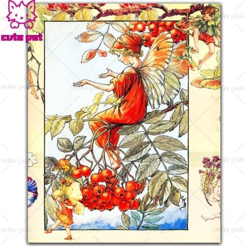 5d Diamond Painting Flower Fairy Diamond embroidery diy full square diamond mosaic Cross Stitch rhinestone pictures gift Decor