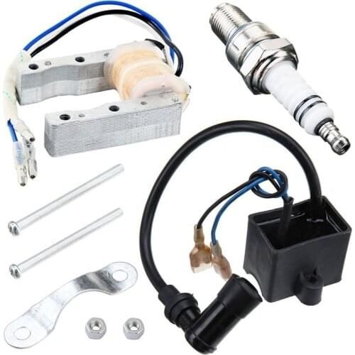 Engine CDI Ignition Coil neto Stator Coil Spark Plug Kit for 2 Stroke 49Cc 50Cc 60Cc 80Cc Motor Bike Bicycle
