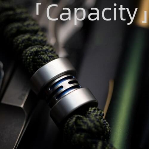 LAUTIE Titanium Alloy Knife Pracord Pendant Keychain Key DIY Bead New Arrival fidget toys