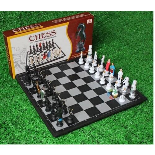 Magnetic chess cartoon Character Magnetic chess large chess folding portable elementary school entrance training board toys Box