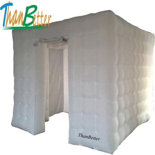 ThanBetter 2.4x2.4 cube tube LED inflatable photo booth enclosure made in China Inflatable factory for sale price