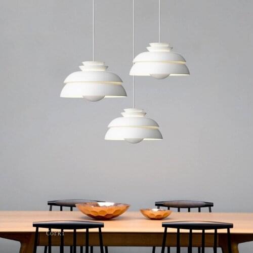 Nordic White Simple Pendant Lamp Bedroom Dining Room Study Room Living Room Corridor Kitchen Hanging Lamp Home Pendant Lights