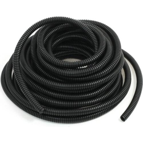 UXCELL New Hot Sale 10M/ 32.8Ft Length 8x10mm Black Plastic Flexible Wire Loom Tubing Corrugated Hose Tube Wiring Accessory