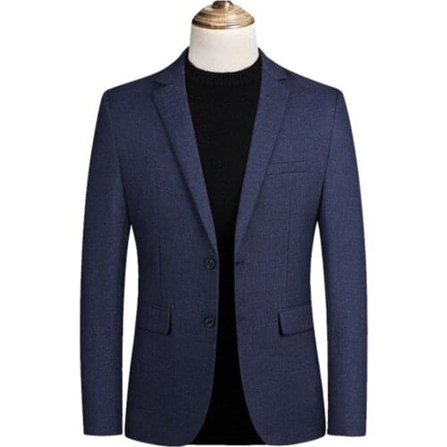 New Classic Mens Brand Blazer Jacket Men Slim Fit Bussiness Suit Jacket Male Casual Two Button Solid Suit Separate Jacket
