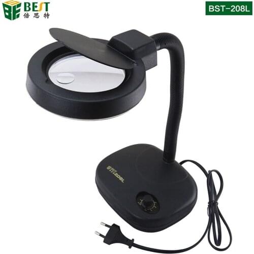 Table lamp magnifier mobile phone repair adjustable brightness ultra scherm vergroter 36 LED 360 degrees magnifying