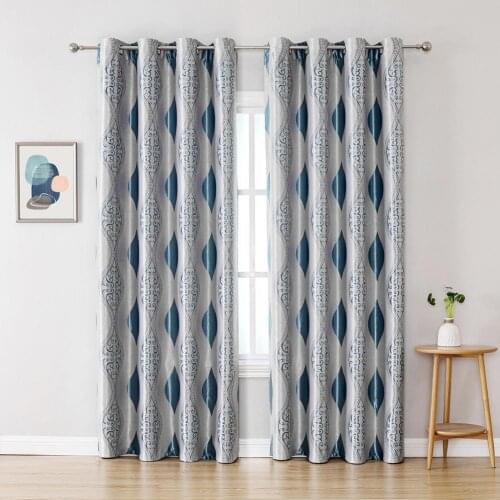 Perforated Curtain Easy to Install Lightproof Multicolour Thermal Insulated Grommet Curtain for Home Modern Curtain Panel
